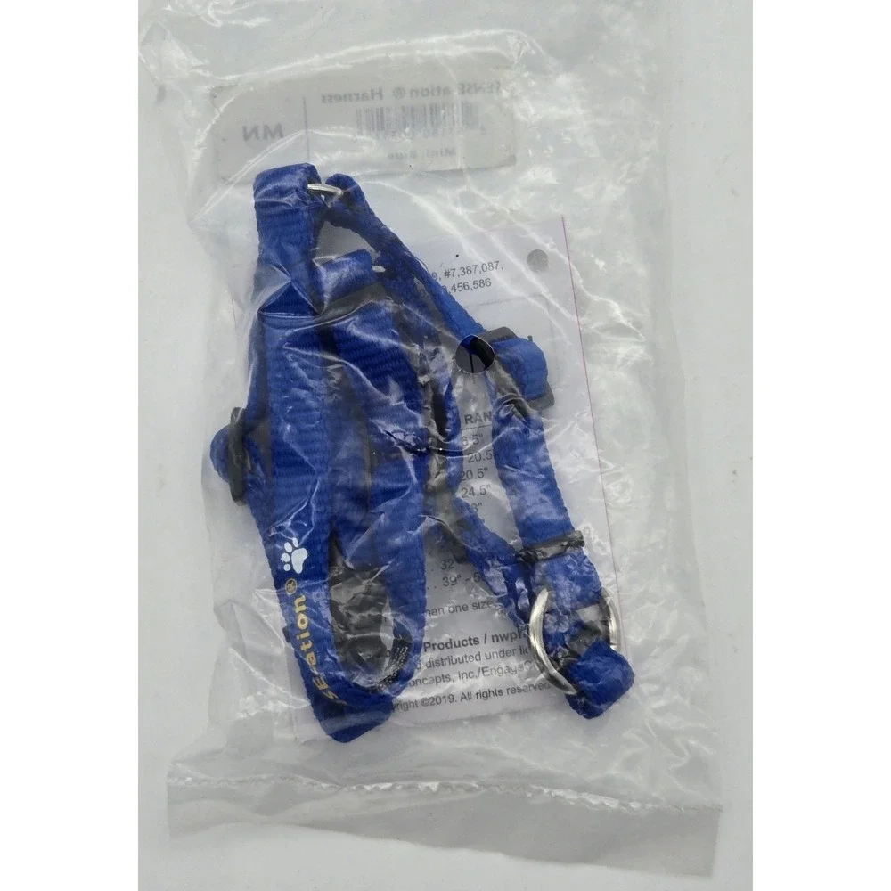 SENSE-ation No Pull Dog Trainer Walking Harness Mini Blue Nylon Adjustable Pet‎